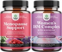 Bundle komplette Kräuter Menopause Ergänzung für Frauen - Multibenefit Menopause Hormon Balance, und Potent DIM Ergänzung für Frauen mit DIM und Schwarz Pfeffer Menopause Unterstützung und PMS Relief