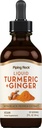Piping Rock Turmeric und Ginger Liquid Drops | 2 Fl Oz | Tincture Supplement mit schwarzem Pfeffer Extrakt | Vegan, Non-GMO, Glutenfrei