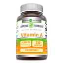 Incredibile formula vitamina A 10000 IU supplemento | come Retinyl Palmitate | 3000 Mcg | Softgels | Non-GMO | Gluten Free | Made in USA (1 pacchetto, 250 conte)