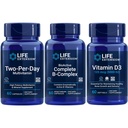 Life Extension Two-Per-Day Multivitamin, 60 Kapseln | BioActive Complete B-Complex, 60 Kapseln | Vitamin D3 125 mcg (5000 IU), 60 Softgele | Knochen- und Immungesundheit, Energie- und Stoffwechselunterstützung