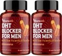 DHT Blocker für Männer | Haarwachstumsergänzung mit Saw Palmetto & Biotin - Haarwachstum Vitamine - Haarwachstumskurd - natürliche Haarausfall Ergänzungen Liquid-Filled - proprietäre Kräutermischungen (180 Kapseln)