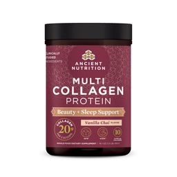 Antike Ernährung Collagen Powder Protein, Multi Collagen Protein Beauty + Schlaf mit Vitamin C, Vanilla Chai, hydrolysierte Collagen Peptide unterstützt Haut und Nägel, Schlaf, 16.1oz