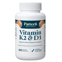 Muster Wellness Vitamin K2 & D3 Beilage mit Kalzium – Knochengesundheit, Kreislauf-Wellness & Immununterstützung - Non-GMO - 60 Kapseln