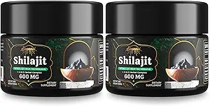 Sennasi 600 MG Shilajit Resin - Shilajit Supplement mit Fulvic Acid & 85+ Trace Minerals für Energie, Immunität, Gehirnleistung, 60 Gramm