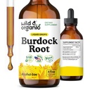 Wild & Organic Burdock Root Tincture - Flüssige Ergänzung für Antioxidans, Detox, Verdauungsunterstützung - Burdock Root Herb Drops - Vegan, Zucker & Alkoholfrei - 4 fl oz