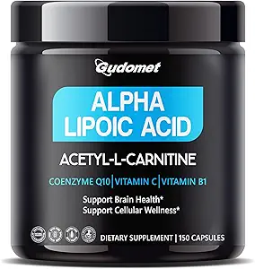 Ultra Alpha Lipoic Acid mit CoQ10, Vitamin C & B1 - unterstützt Gehirngesundheit & Antioxidans Verteidigung - 150 Kapseln, Made in USA