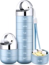 Zannaki Metall Reise-Pille Organizer, Portable Wasserdicht Wöchentliche Pille Box, Große Aluminiumlegierung Pille Case Container, BPA Kostenlose 7 Tage tägliche Medizin Organizer Halter für Vitamin, Fischöl, Supplement