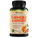 Nature's Base Turmeric and Ginger Supplement - mit Curcumin, Apfelessig & BioPerine Black Pepper Extract - 95% Curcuminoids - 120 Kapseln