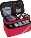 Trunab Medizin Aufbewahrungs- und Organizer Tasche Leere, Pill Bottle Organizer mit tragbaren kleinen Beutel, Home Erste Hilfe Box für Notfallmedikationen, Ergänzungen oder medizinische Kits (Bag Only)(Patent Design)