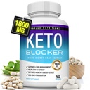 Toplux Keto Blocker Pillen Weiße Nierenbohnen Extrakt - 1800 mg Natürliche Ketose, Unterstützung Keto Diät, für Männer Frauen, 90 Kapseln, Supplement