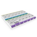 EZY DOSE Weekly (7-Day) Pill Organizer, Vitamin-Container und Tägliche Medizin Planner, 2X-Large Push-Button-Komponenten, Arthritis Freundlich, einfach zu bedienen, 4 Mal pro Tag, klare Lids, BPA kostenlos