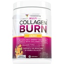 Multi Collagen Burn: MultiType hydrolysierte Proteinpeptide mit Hyaluronsäure, Vitamin C, SOD B Dimpless, Typen I, II, III, V und X, mit Koffein 30 Servierungen Tropical Punch Flavored