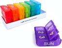 e-Pill 6 Times a Day x 7 Day Weekly Pill Organizer, Vitamin, and Medicine Box - Multicolor
