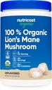Nutricost Organic Lion's Mane Mushroom Powder (8 oz) - 227 Servierungen, zertifiziert USDA Organic Supplement