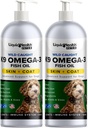 Liquid Health Haustiere K9 Omega 3 Fischöl für Hunde - Liquid Omega 3 Ergänzung für Haustiere mit EPA + DPA + DHA - Reduzieren Sie Juckreiz & Shedding, Unterstützung Gelenke, Immunität, Gehirn, Herzgesundheit - USA Made (2 Pack)