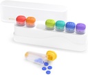 Wöchentliche Pille Organizer 1 Mal am Tag, KOVIU abnehmbare Pille Box 7 Tag, Portable Travel Pill Case, Einmal täglich Medikamenten-Containerhalter, Woche Pillbox Spender für Vitamin Medizin Supplement, Weiß