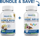 Ensemble de laboratoires naturels de cure: Extra force Monolaurin 800mg + Immune Support