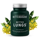 Betterbrand BetterLungs Lung Support Supplement mit NAC, Mullein Leaf für Raucher, Respiratory Health Formula mit Elderberry, Vitamin D, Ginseng, Reishi Mushroom - 60 Kapseln - 1 Packung