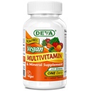 DEVA Vegan Multivitamin und Mineral Supplement - Eine tägliche Vitamin-Formel mit Grünen - Eisenfrei - 90 beschichtete Tabletten, 1-Pack