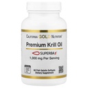 California Gold Nutrition Premium Krill Oil mit Superba2 Bioverfügbare Omega-3s von Antarktis Krill - Herz- und Gehirngesundheitsunterstützung - Glutenfrei, Non-GMO - 1000 mg - 60 Fish Gelatin Softgels