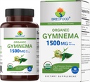Brieofood Organic Gymnema 1500mg, 45 Servierungen, Vegetarisch, Glutenfrei, 90 vegetarische Tabletten