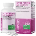 Bronson Ultra Biotin 10.000 Mcg Hair Skin and Nails Supplement, Non-GMO, 360 Vegetarische Kapsel
