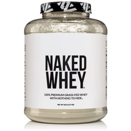 NAKED WHEY 5LB 100% Gras Fed Unflavored Whey Protein Powder - Nur 1 Ingredient, Ungesättigt - Keine GMO, Soy oder Gluten - keine Konservierungsstoffe - Förderung von Muskelwachstum und -gewinnung - 76 Servierungen