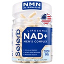 NAD+ Ergänzungen für Männer – Nitric Oxid Prostate Health Supplements für Männer mit Resveratrol, CoQ10, L Citrulline und Lycopin für Anti-Aging, Stamina & Cellular Energy Support 60 Kapseln