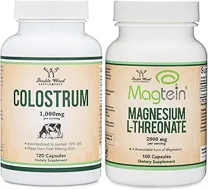 Colostrum Supplement (120 Kapseln) und Magnesium L-Threonat (100 Kapseln)