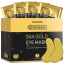24k Gold Under Eye Patches (25 Paare), Augenmaske, Collagen Skin Care Produkte, Augenaufnäher für Puffy Eyes, Augenmasken für dunkle Kreise und Puffiness