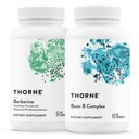 THORNE - Basic B Complex (60 Kapseln) & Berberine (60 Kapseln) Bundle - Unterstützt Herzgesundheit, Immunsystem Funktion & Gehirn Gesundheit - Glutenfrei, Dairy Kostenlos