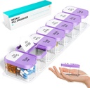 Odaro Extra große wöchentliche Pille Organizer 2 Mal pro Tag, Pille Box 7 Tage Am Pm zu halten tägliche Medizin Vitamin und Ergänzungen - Lila