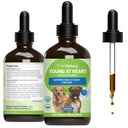 Pet Wellbeing Young at Heart for Dogs - Herzgesundheit, Kreislauf- & Herz-Kreislauf-System, Hawthorn, Mutterwort, Schisandra - Veterinär-Formulierte Kräuterergänzung 4 fl oz (118 ml)