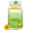 Lutein 20 mg mit Zeaxanthin Gummi, Lutein und Zeaxanthin Ergänzungen mit Augen Vitamine C, E, Bilberry für Augengesundheit - 60Cts