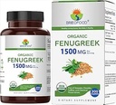 Brieofood Organic Fenugreek 1500mg, 150 Servierungen, Vegetarisch, Glutenfrei, 300 vegetarische Tabletten