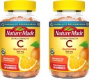 Natur gemacht extra Stärke Dosierung Vitamin C 500 mg pro Servieren, Nahrungsergänzungsmittel für Immununterstützung, 60 Gummi, 30 Tage Versorgung (Pack von 2)