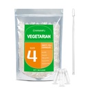 wananfu Größe 4 Leere Kapseln Vegetarisch (100 Zähler) Bundle mit 2 Micro Lab Spoons, Klare füllbare Veggie Pillen Kapseln Größe 4 für Ihre eigenen Ergänzungen