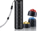 Ankomn Travel Vitamin Organizer – Stackable Daily Organizer mit sicheren Twist Lid, luftdicht und leichtgewichtig für On-The-Go. Langlebiges BPA-freies Material, groß für Pillen, Nahrungsergänzungsmittel & Vitamine (schwarz)