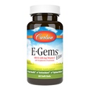 Carlson - E-Gems Elite, 400 IU Vitamin E mit Tocopherolen & Tocotrienols, Herzgesundheit & Optimale Wellness, Antioxidans, 60 weiche Gele