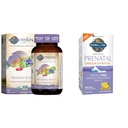 Garten des Lebens Frauen Prenatal Multivitamin mit Vitamin D3, B6, B12, C & Iron & Minami Natural Prenatal DHA Omega 3 Fischöl Supplement Softgels, Lemon, 30 Count