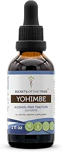 Secrets of the Tribe Yohimbe Alcohol-Free Liquid Extract, Wildcrafted Yohimbe (Pausinystalia yohimbe) Getrocknete Bark Tincture Supplement (2 FL OZ)