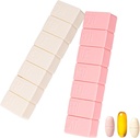 sanderala 2Pack Wöchentliche Pille Organizer,Extra Große 7 Tage Pillen Fälle Reisen Tägliche Pille Box für Fischöl, Kalzium Tabletten Ergänzungen und andere Vitamin Pille