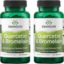 Swanson Quercetin & Bromelain-Promote Respiratory Health Support-Aid Saisonale Immunsystem Gesundheit-Support Cholesterol Levels bereits w/i Normal Range 100 Caps (250mg Quercetin/78mg Bromelain) 2 Pack