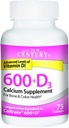 Calcium 600+D3 Tablet 600mg-800U 75 Count (2 Packung)