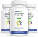 Liposomal Fisetin mit Quercetin-Ergänzungen 1200 mg pro Servierung, Hohe Absorption Polyphenole Antioxidantien für Frauen,Men,Non-GMO,Gluten-Free,3 Flasche-180 Softgels