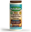 NuSyllium Ultra Psyllium Husk Powder, USDA Organic, 10.7 Oz, Sugar Free Keto-Friendly Fiber Supplement, fördert Verdauungsgesundheit* Orange, 42 Portionen