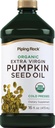 Piping Rock Kürbis Seed Öl Bio kalt gepresst | 16 Fl Oz | Extra Virgin, Non-GMO, Glutenfreie Ergänzung