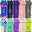 10 PACK, Shaker Bottles mit Draht Whisks für Proteinmischungen | Leakproof Blender Shaker Bottle Pack| BPA-Free & Geschirrspüler Safe | 5 Large 28-oz & 5 Small 20-oz Shaker Flasche | Shaker Cups für Shaker