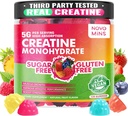 novomins Creatine Monohydrate Gummie 5000mg für Männer & Frauen, Kaukasus Creatine Monohydrate für Muskelkraft, Muskelaufbau, Energieschub, Pre-Workout-Ergänzung (120 Zähler)