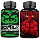 ONL Men's Testosteron Booster Bundle - GORIL-X & Bull Blood | Enhance Strength, Stamina & Energy | with Horny Goat Weed, Maca, Tongkat Ali, Tribulus - 120 Kapseln